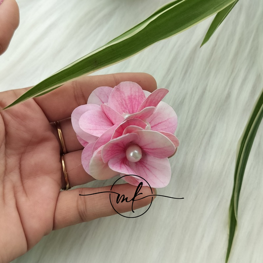 Pink Flower Hair Ties