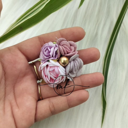 Purple Flower Hair Ties