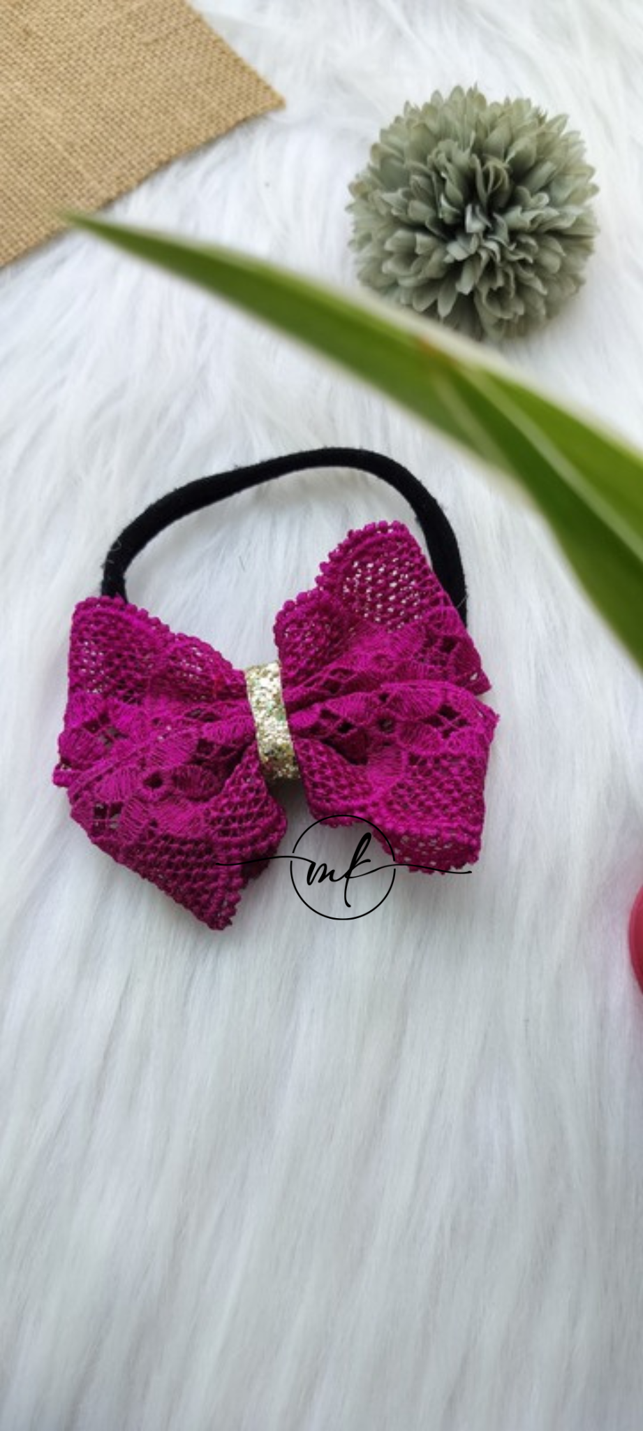 Purple baby head band