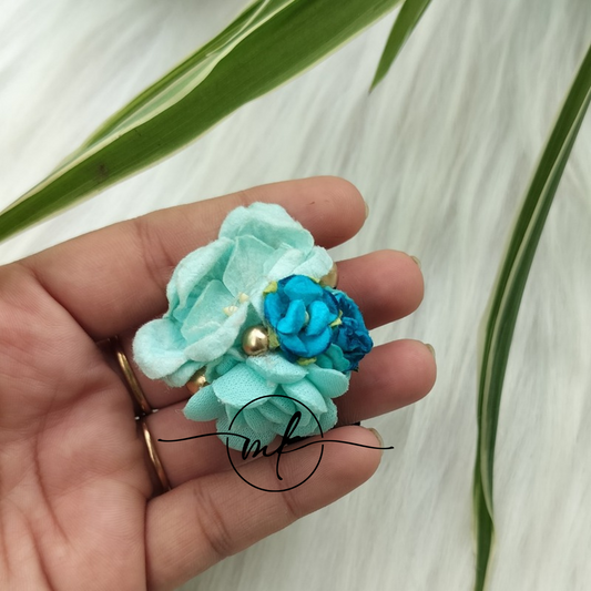 Blue Flower Hair Ties