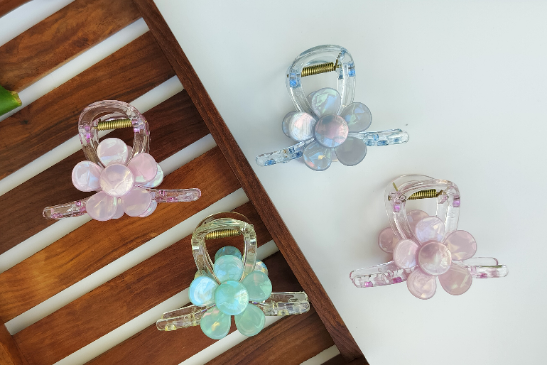 Flower Marble Finish Claw