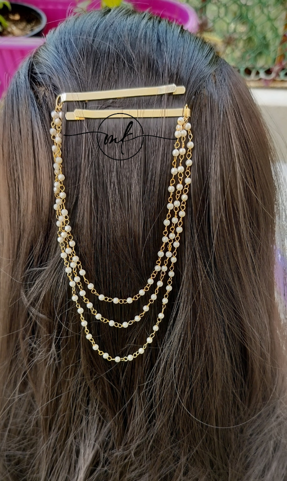 Pearl Chain Golden Slide