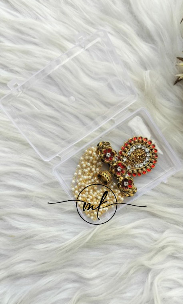 Frost Red Lakshmi Hair Brooch