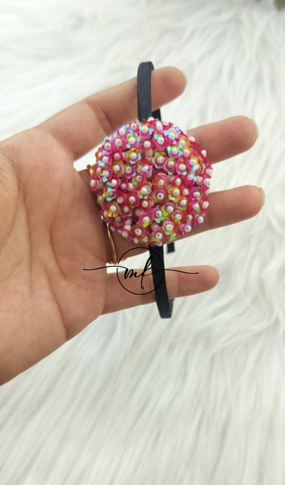 Red sequin Kids Head Band