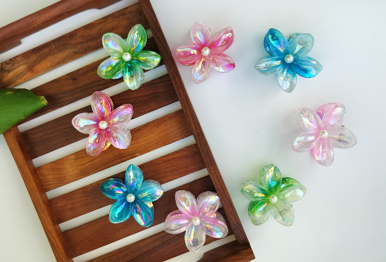 Glass Finish Flower Medium Claws