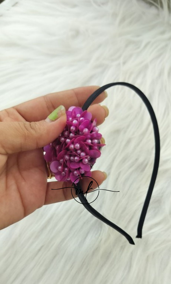 Purple sequin Kids Head Band