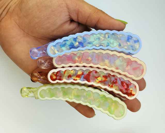 Marble Finish Lock type Banana Clip