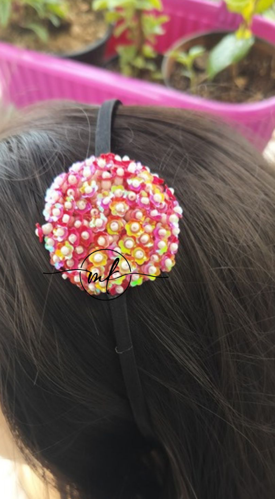 Red sequin Kids Head Band
