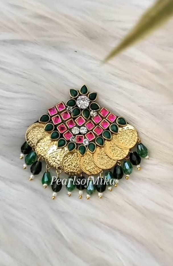 Pinku Coin Hair Brooch