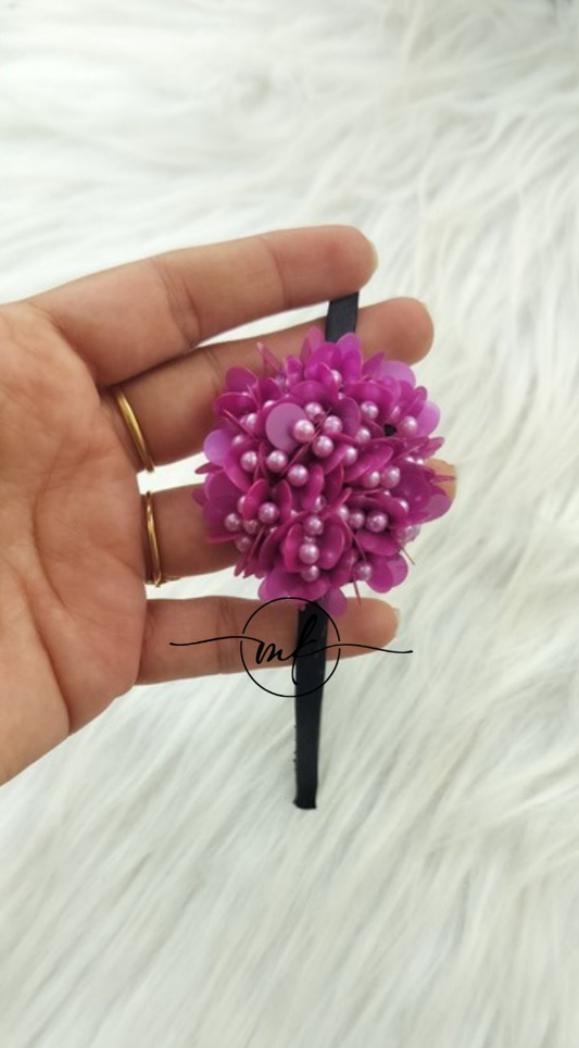 Purple sequin Kids Head Band