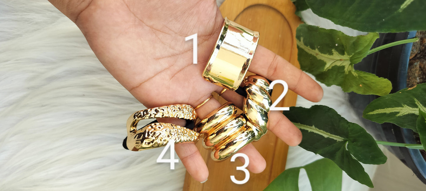 Anti tarnish Gold pony cuff - Premium hair ties