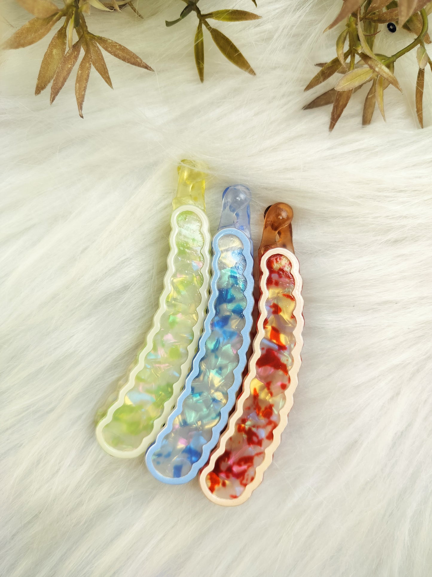 Marble Banana clip - lock type