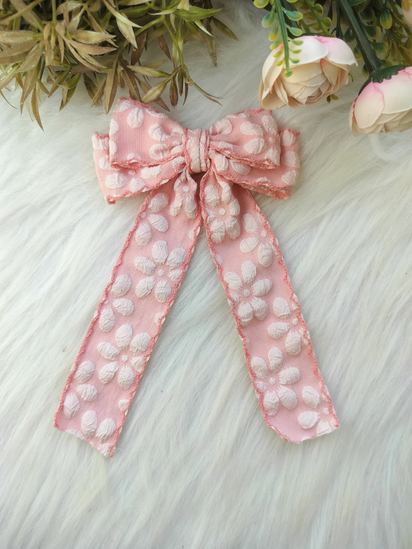 Long Tail Bow Alligator Clip