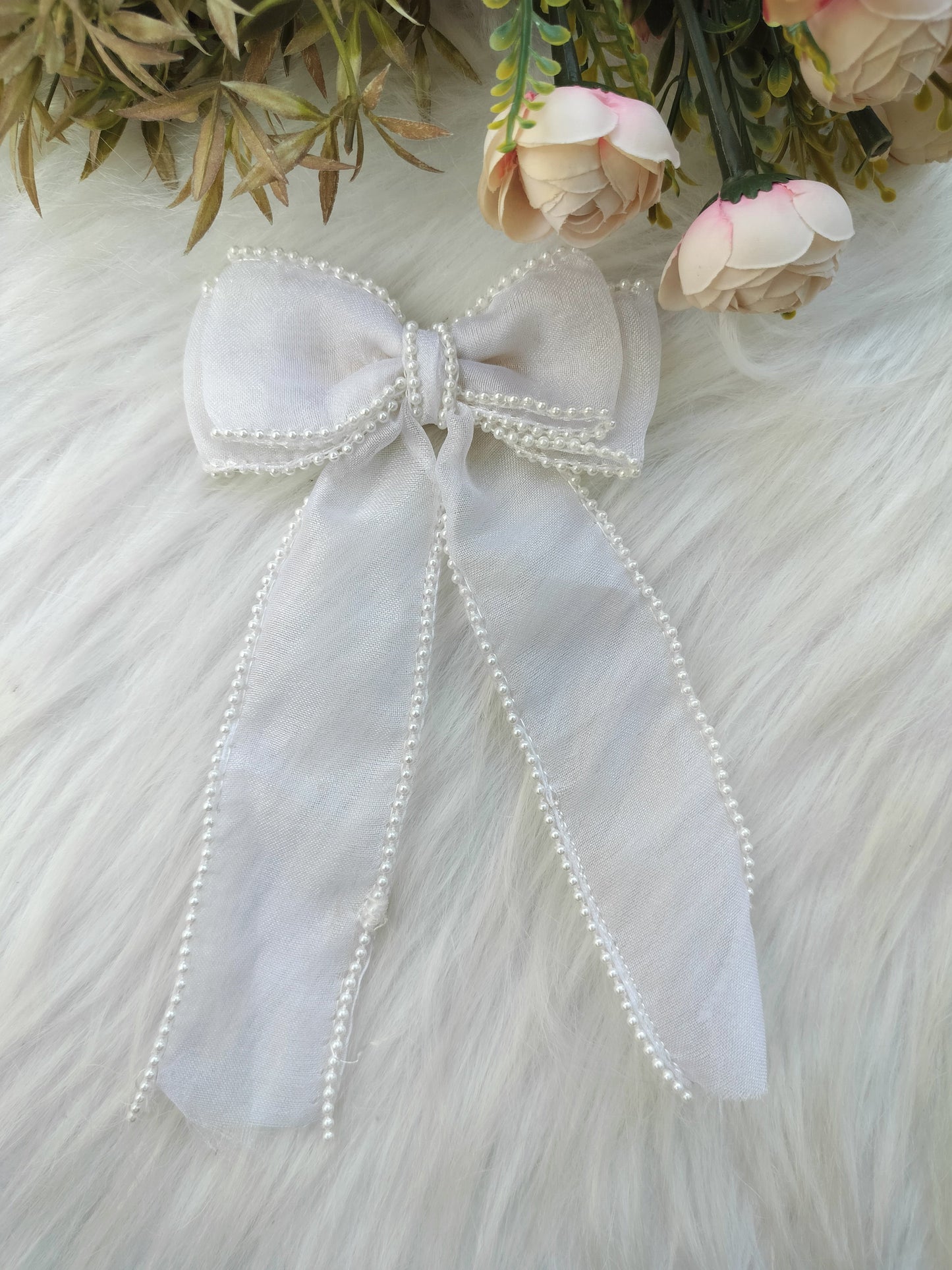 Long Tail Bow Alligator Clip