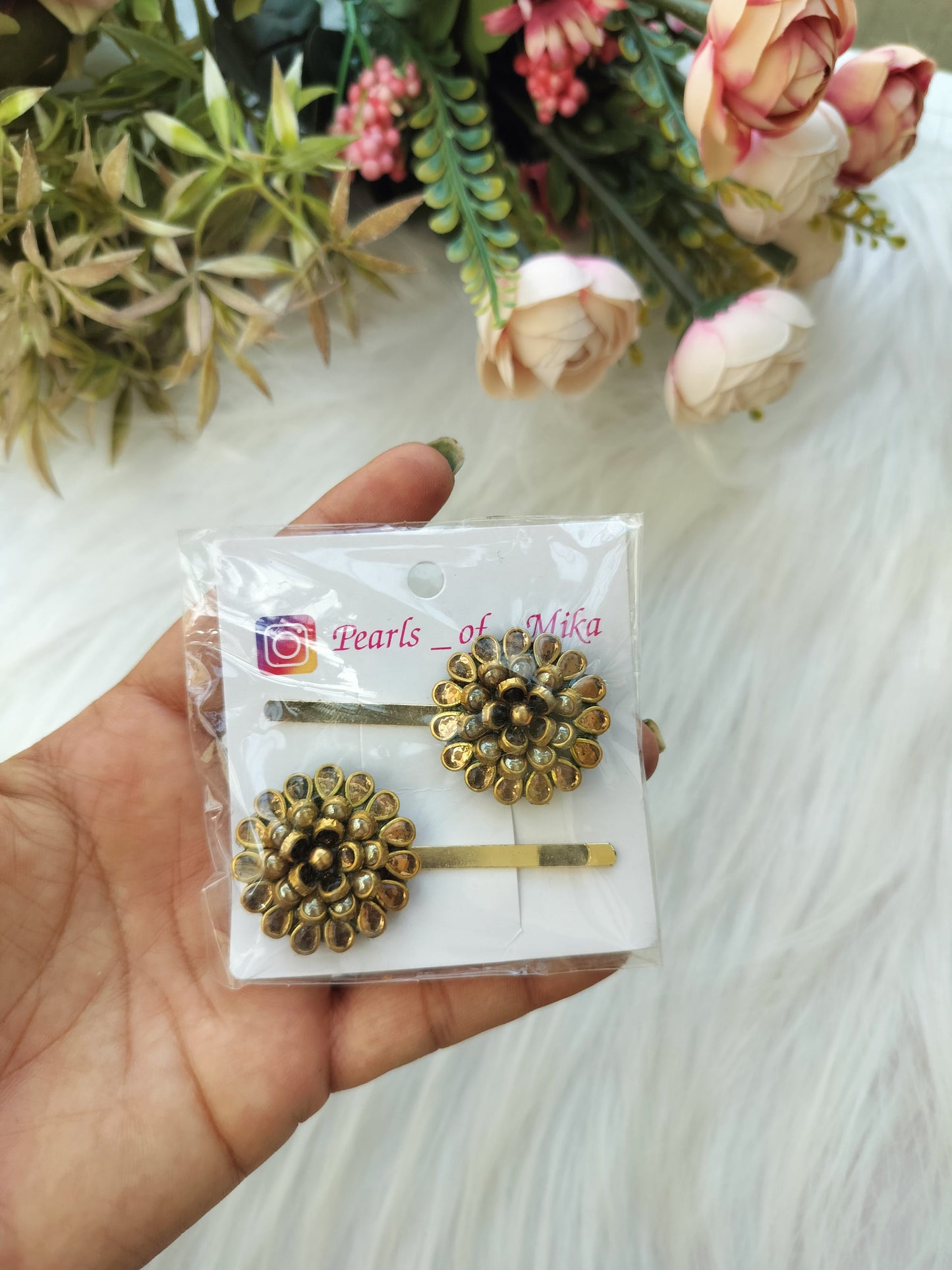 Kundan Slide pin - pair
