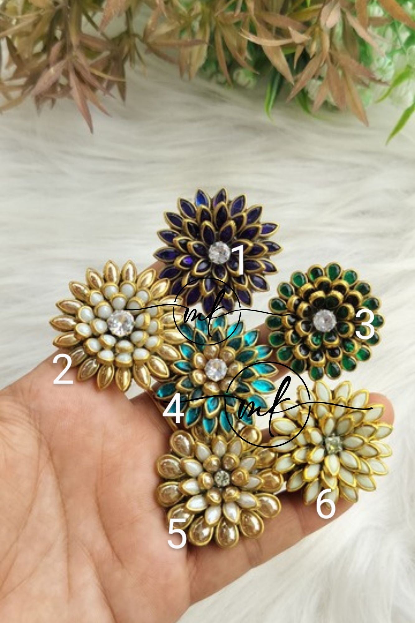 Kundan Hair Brooch