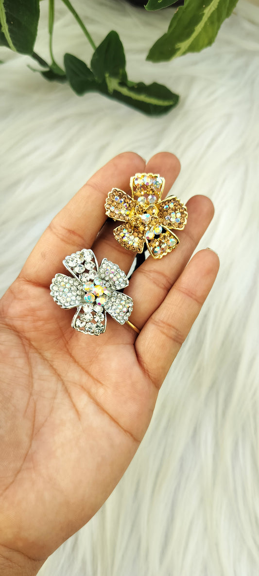 Flower Crystal Premium hair ties