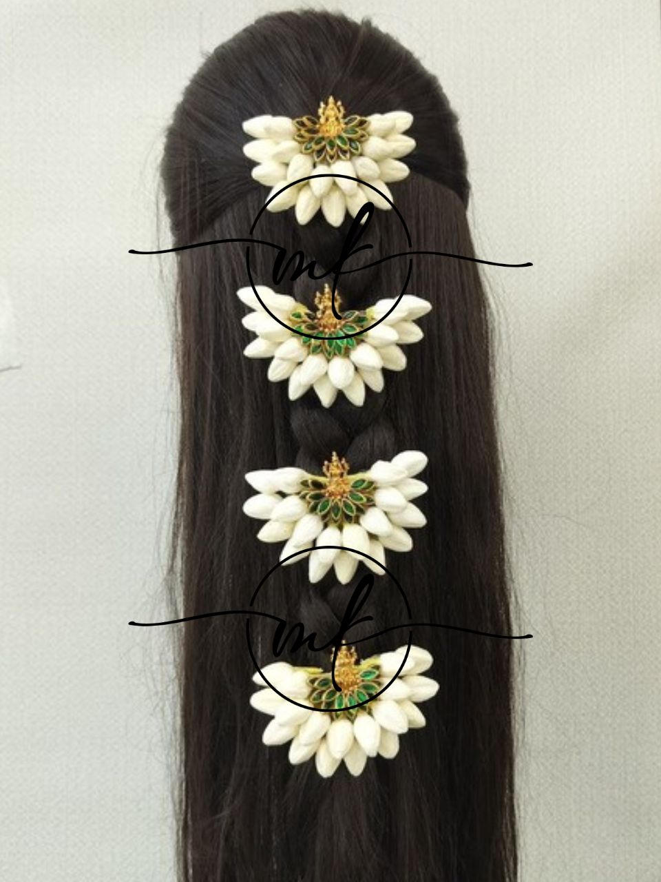 RAMA Green Lakshmi Malli 2L ARFL Hair Brooch - set of 4 piece