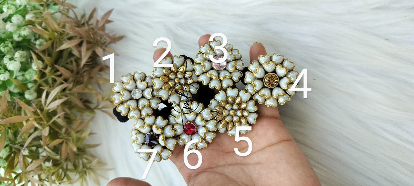 White Gold Hair Ties
