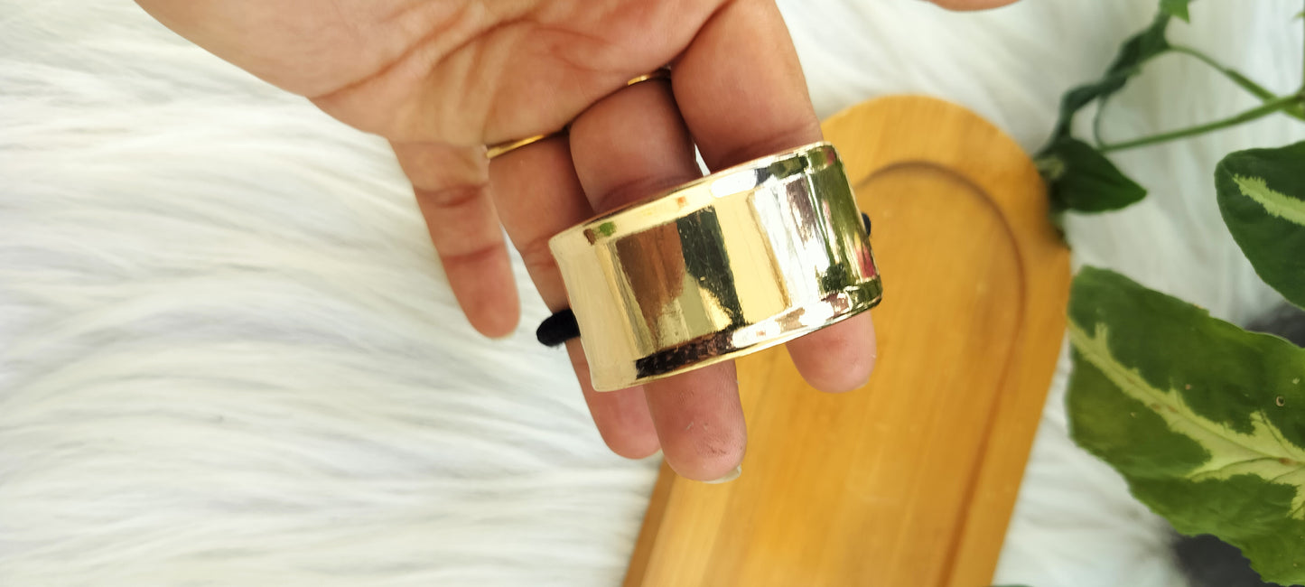 Anti tarnish Gold pony cuff - Premium hair ties