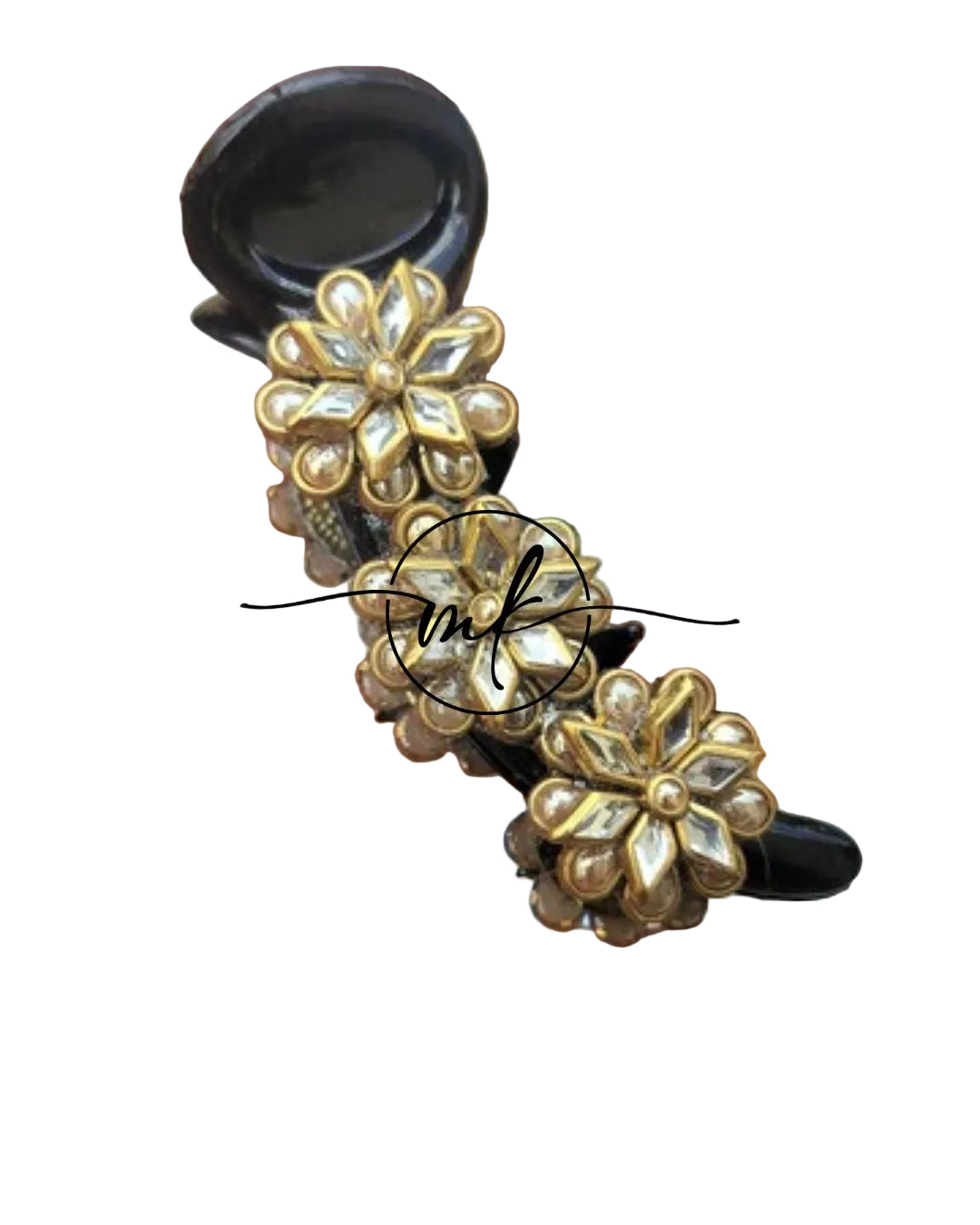 Golden Kundan Banana clip - V type