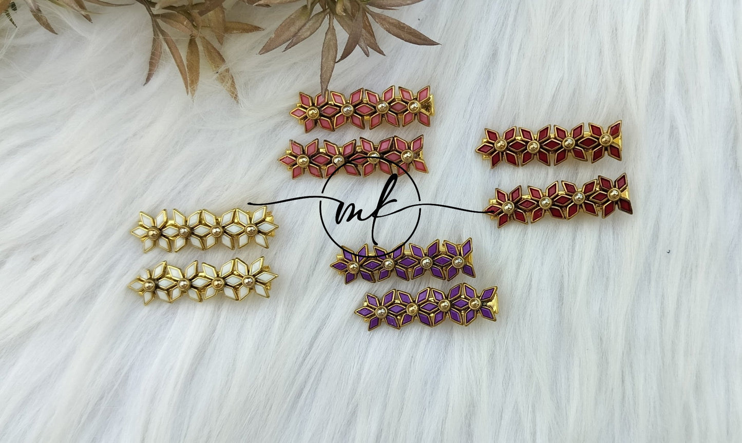 Kundan Alligator pins