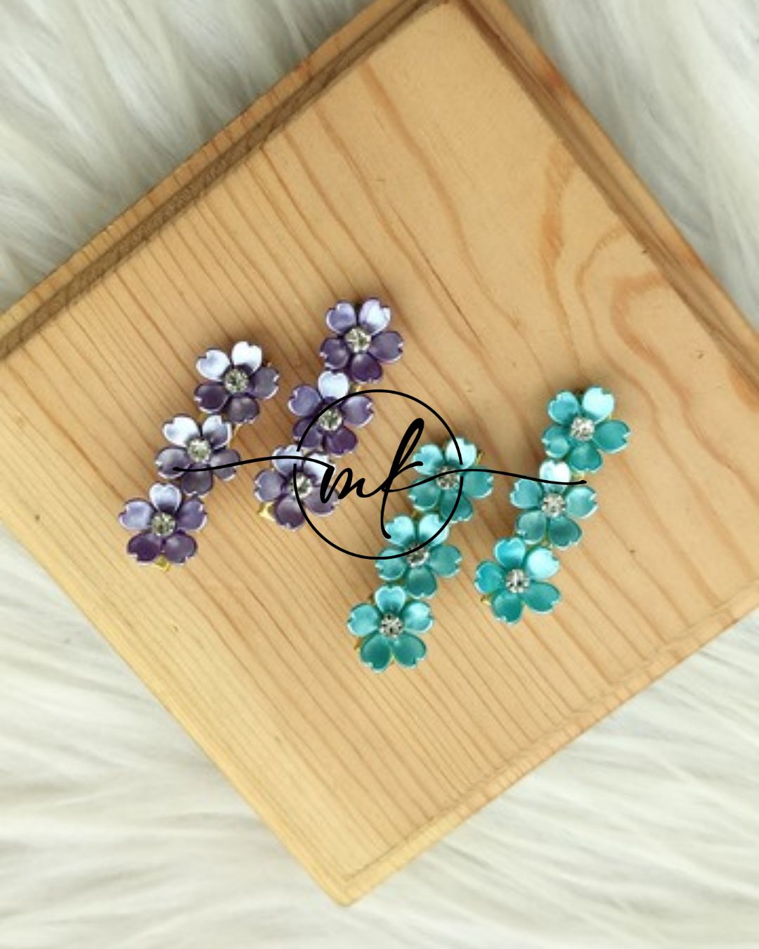 Mini Floral Alligator Clip- 1 pair