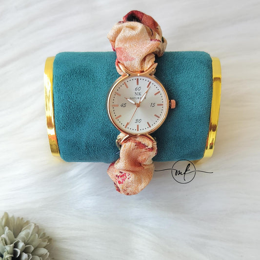 Orangish Brown Scrunchie Watch