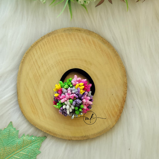 Multi color pollen hair ties