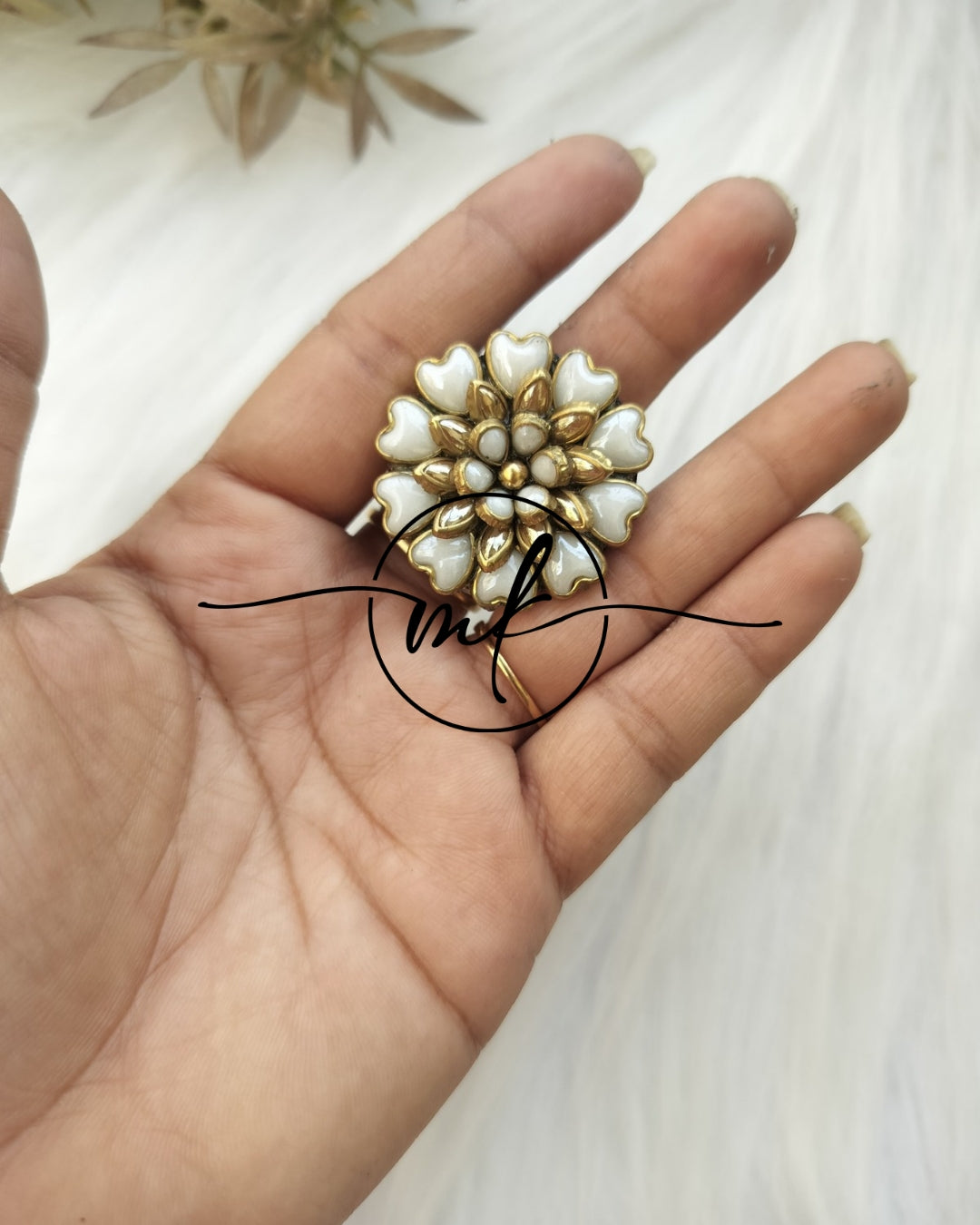Kundan Hair Brooch/Hair ties