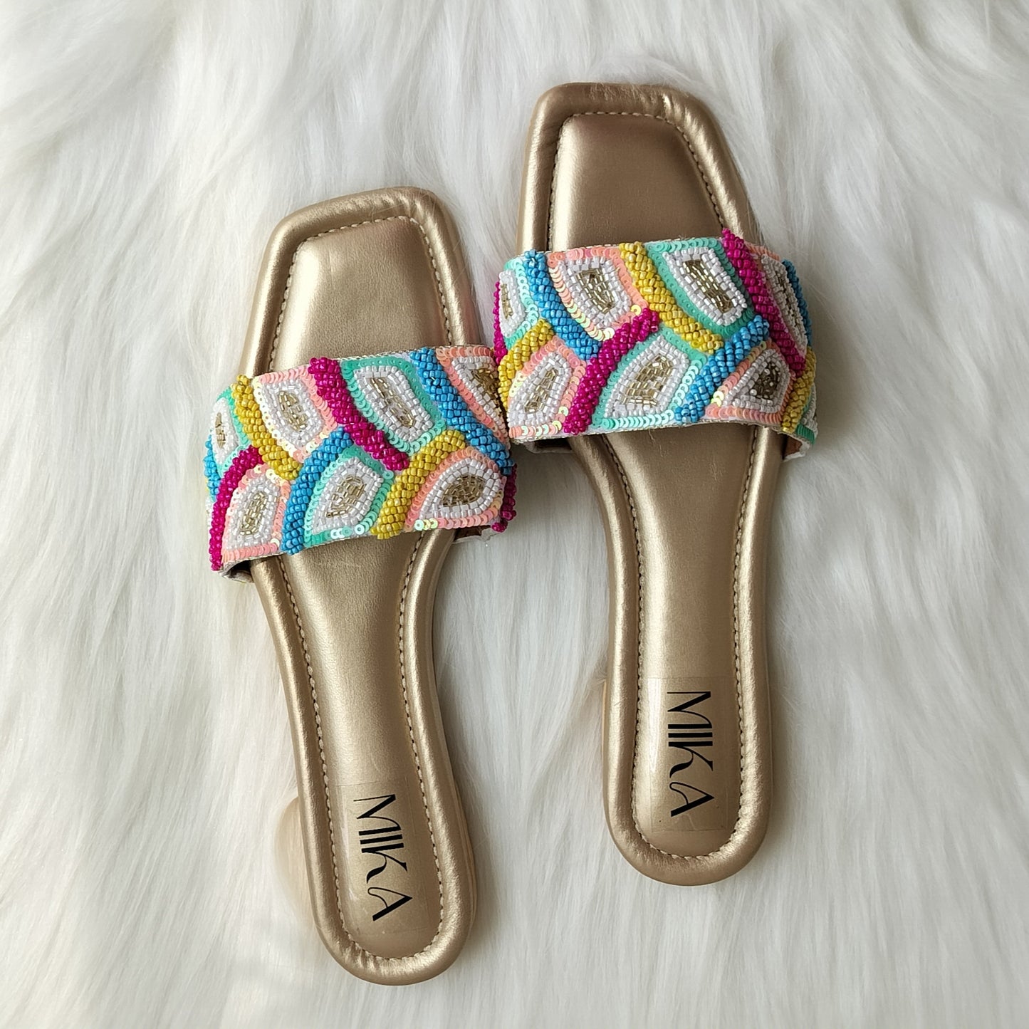 Multi color Embroidered Flats - 40% off