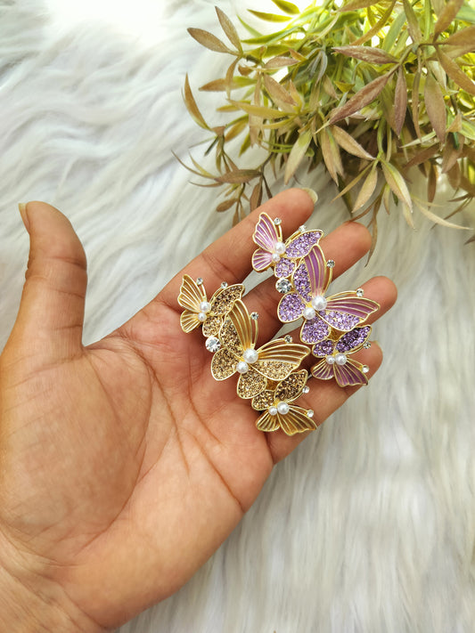 Butterfly Metal Buckle Clip - Medium Size