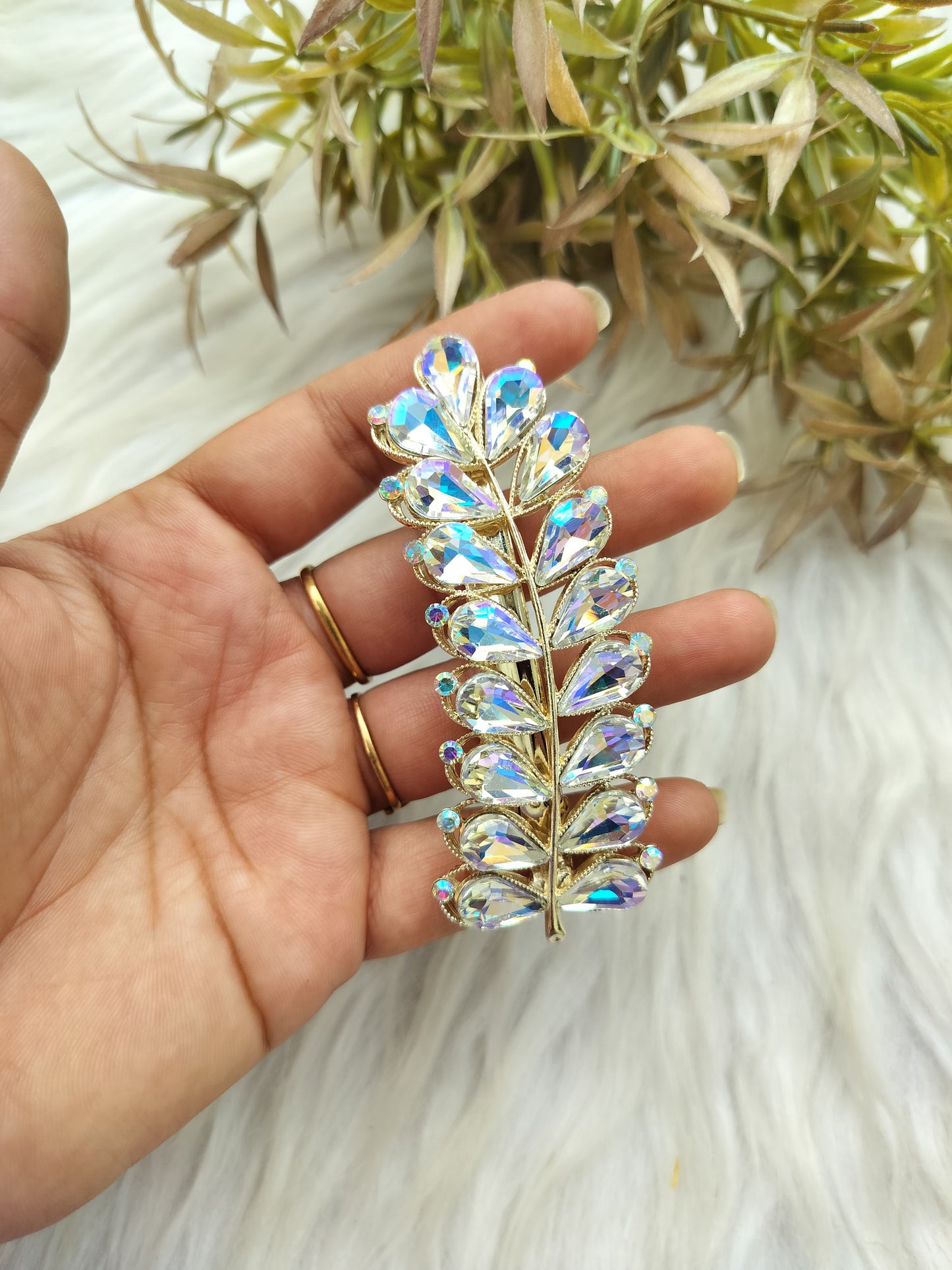 Metal Leaf Buckle Clip - large size