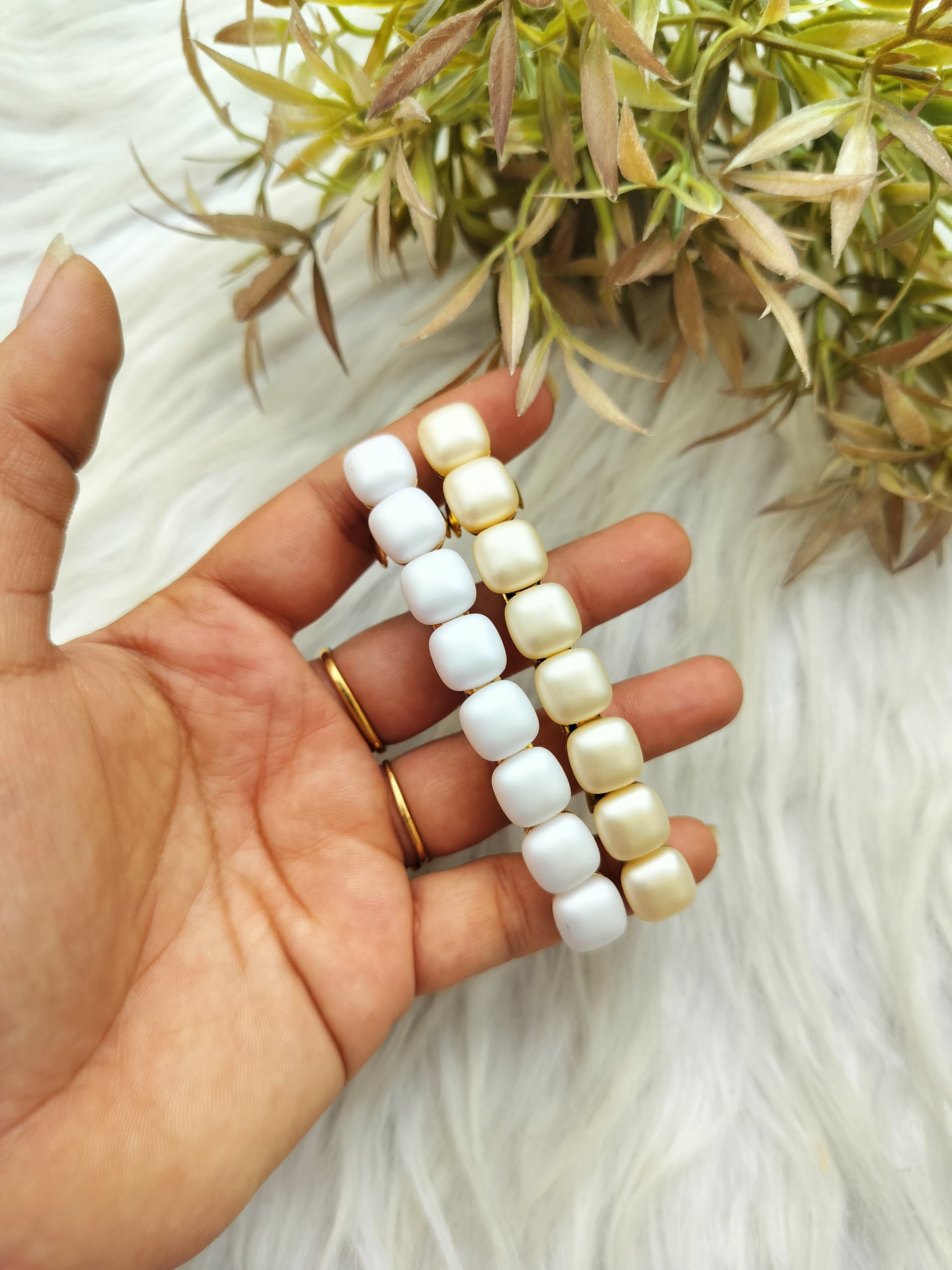 Square pearl Buckle Clip - Large Size