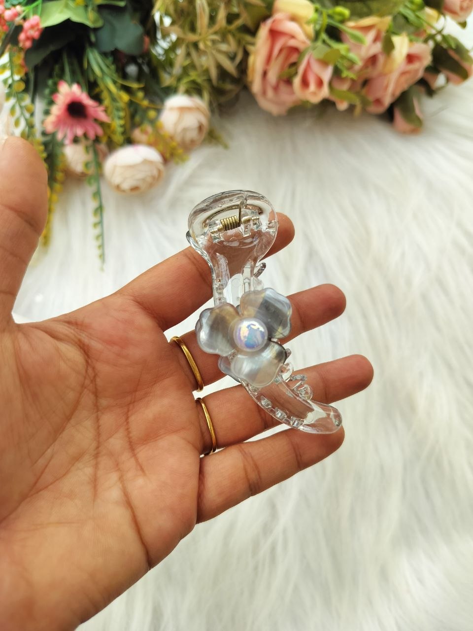 Grey Premium Banana clip - V type