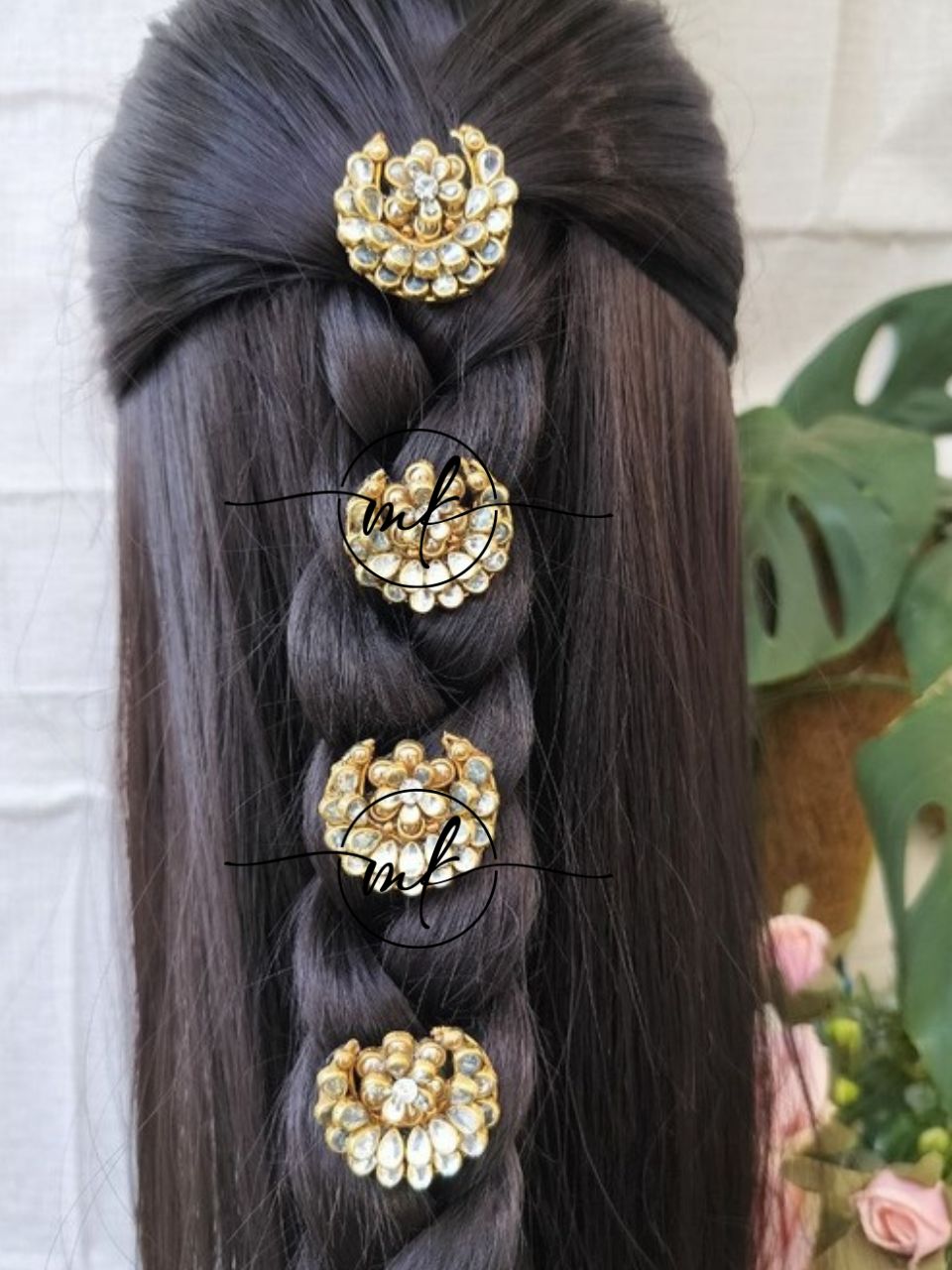 Preth Moon Hair Braid Brooch - Set of 4