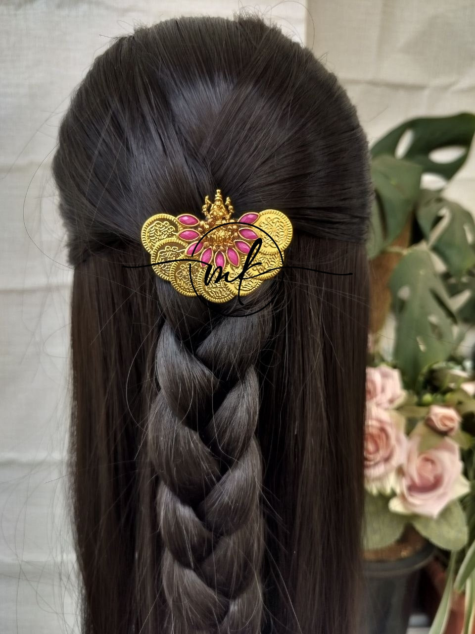 KIYA Lakshmi Kundan Hair Brooch Return gift Combo - mix of colours