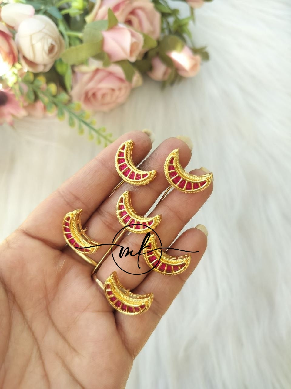 Pink Mathi Hair Hooks
