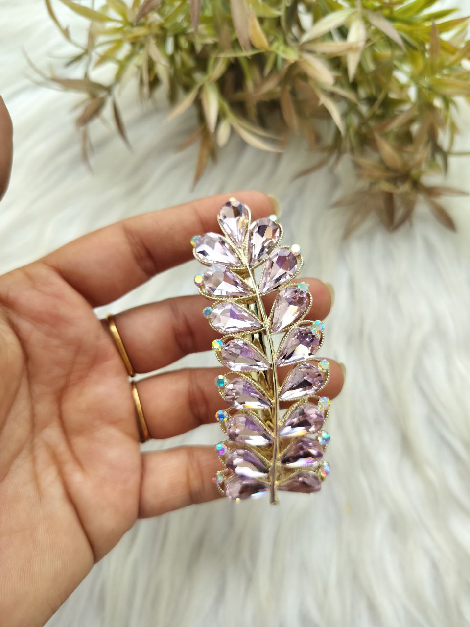 Metal Leaf Buckle Clip - large size