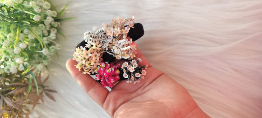 Sequin bunchy flower Hair ties