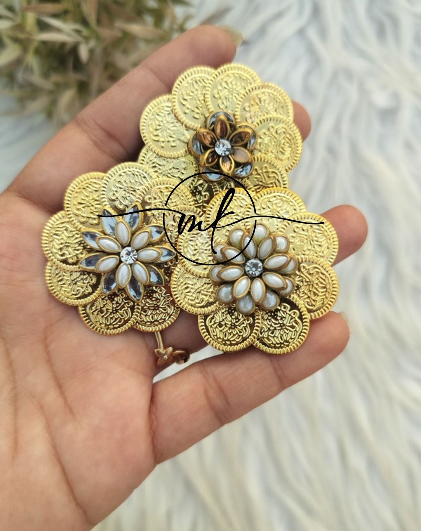 Cira Flower HAIR Brooch /Hair Ties