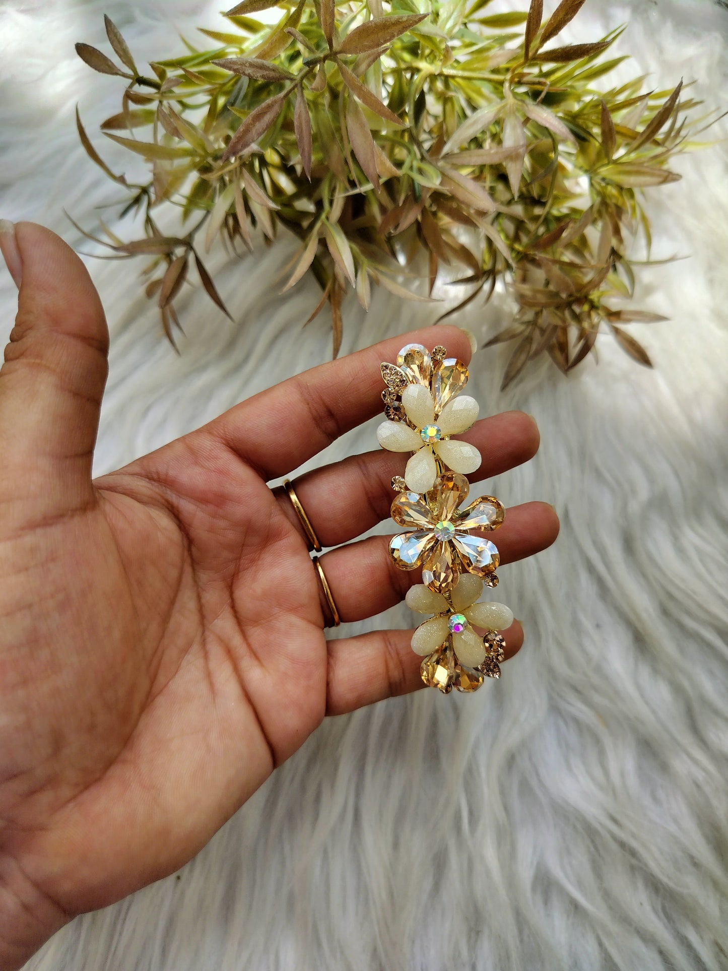 Flower Metal Buckle Clip - Large Size