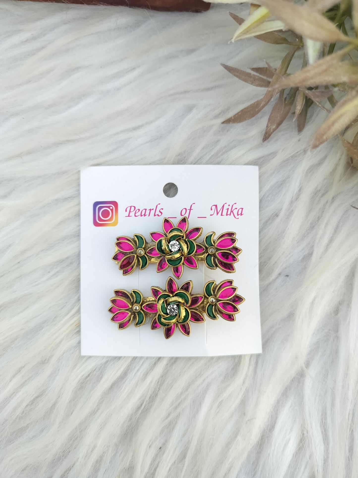 Kundan Alligator pin