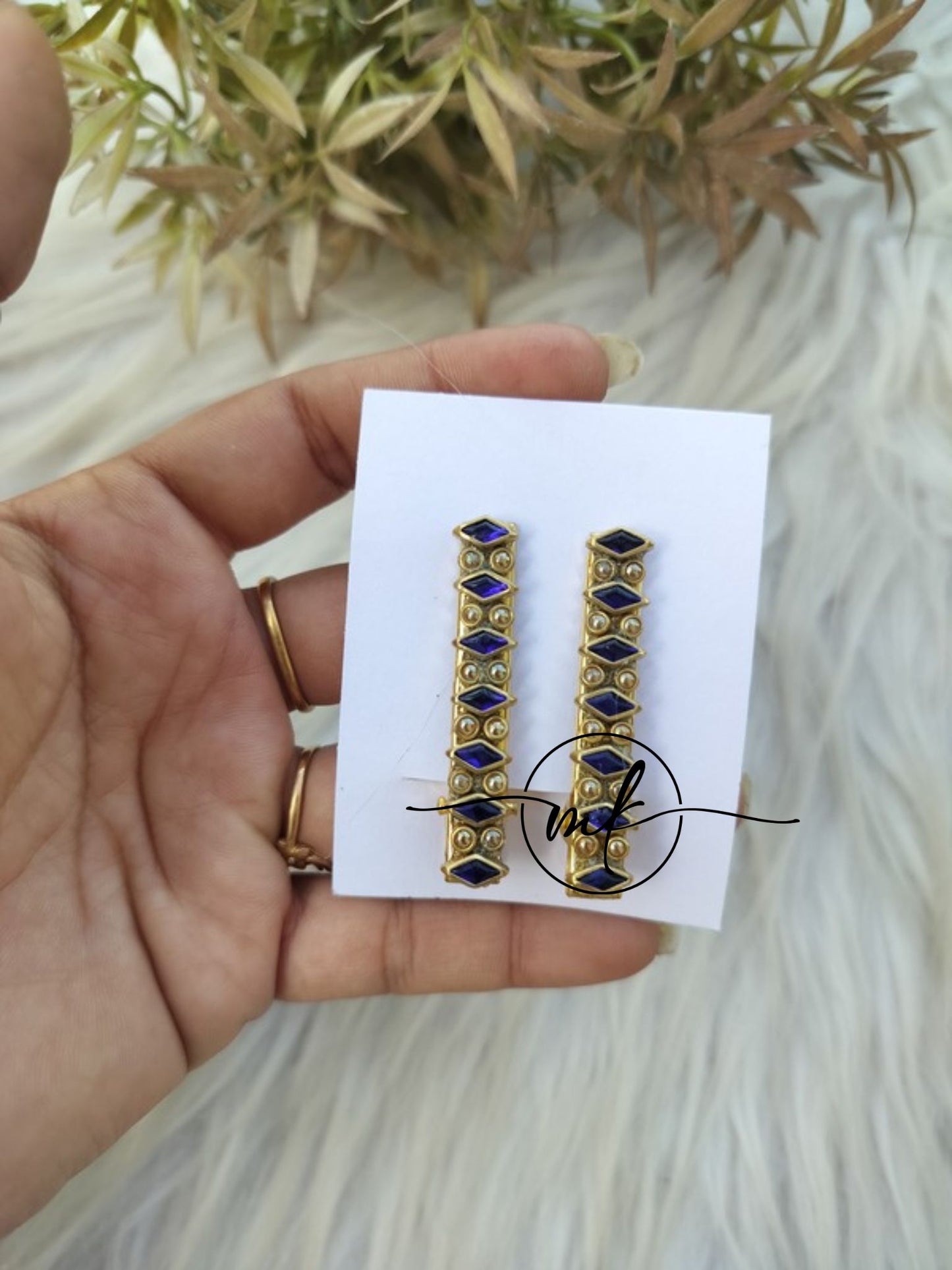 Kundan Alligator pins