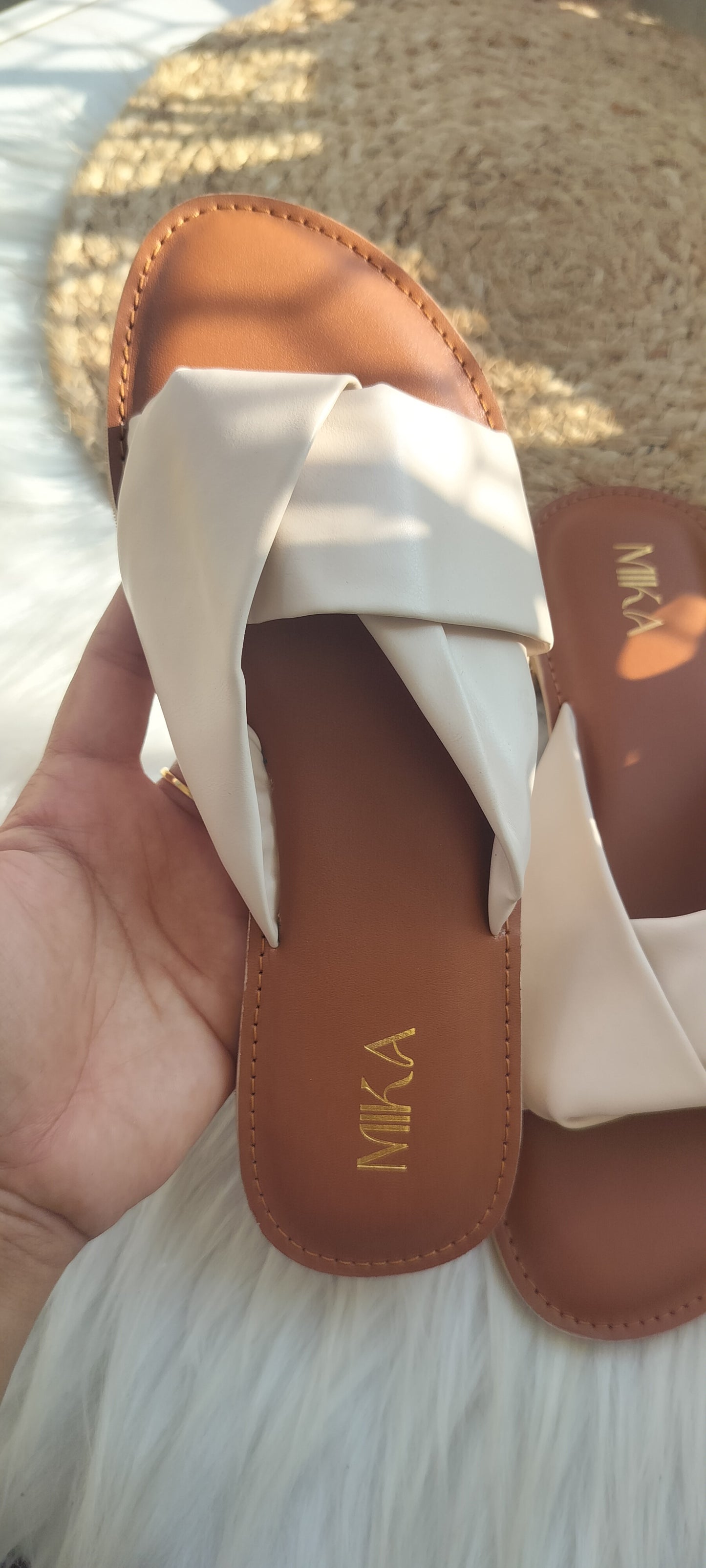 Cream Beige Sandals