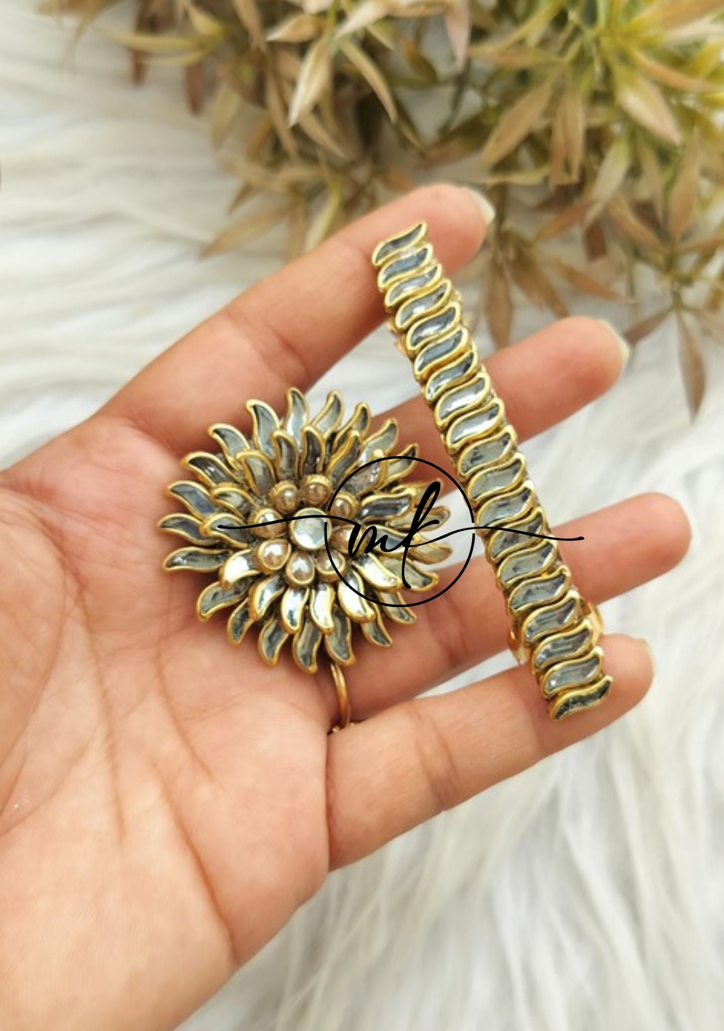 Hair Ties + centre clip Combo