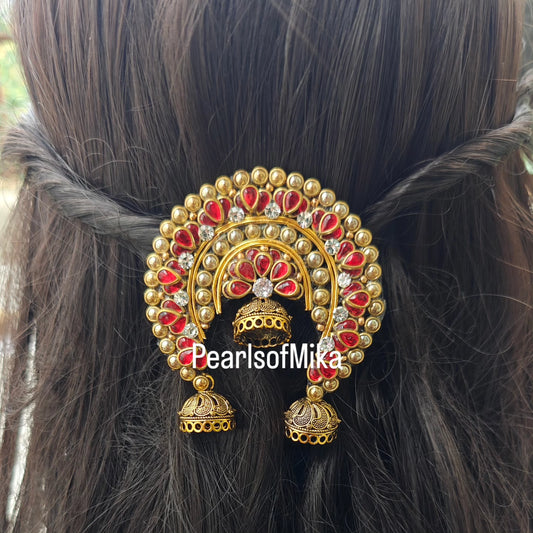 Red Exquisite Hair Brooch