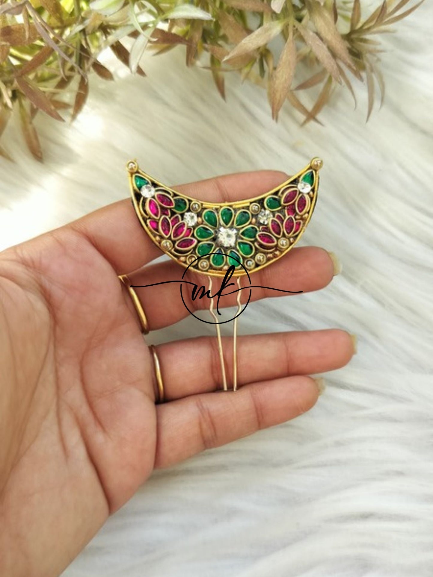 Moon Tint & Cika Lakshmi Braid Hair Brooch - set of 3