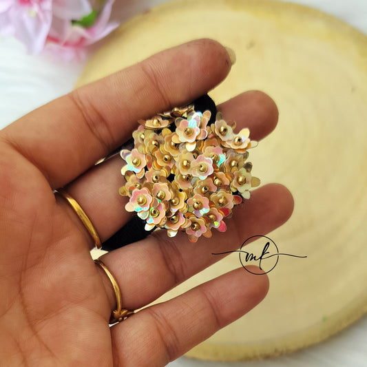 Golden Flower Hair ties