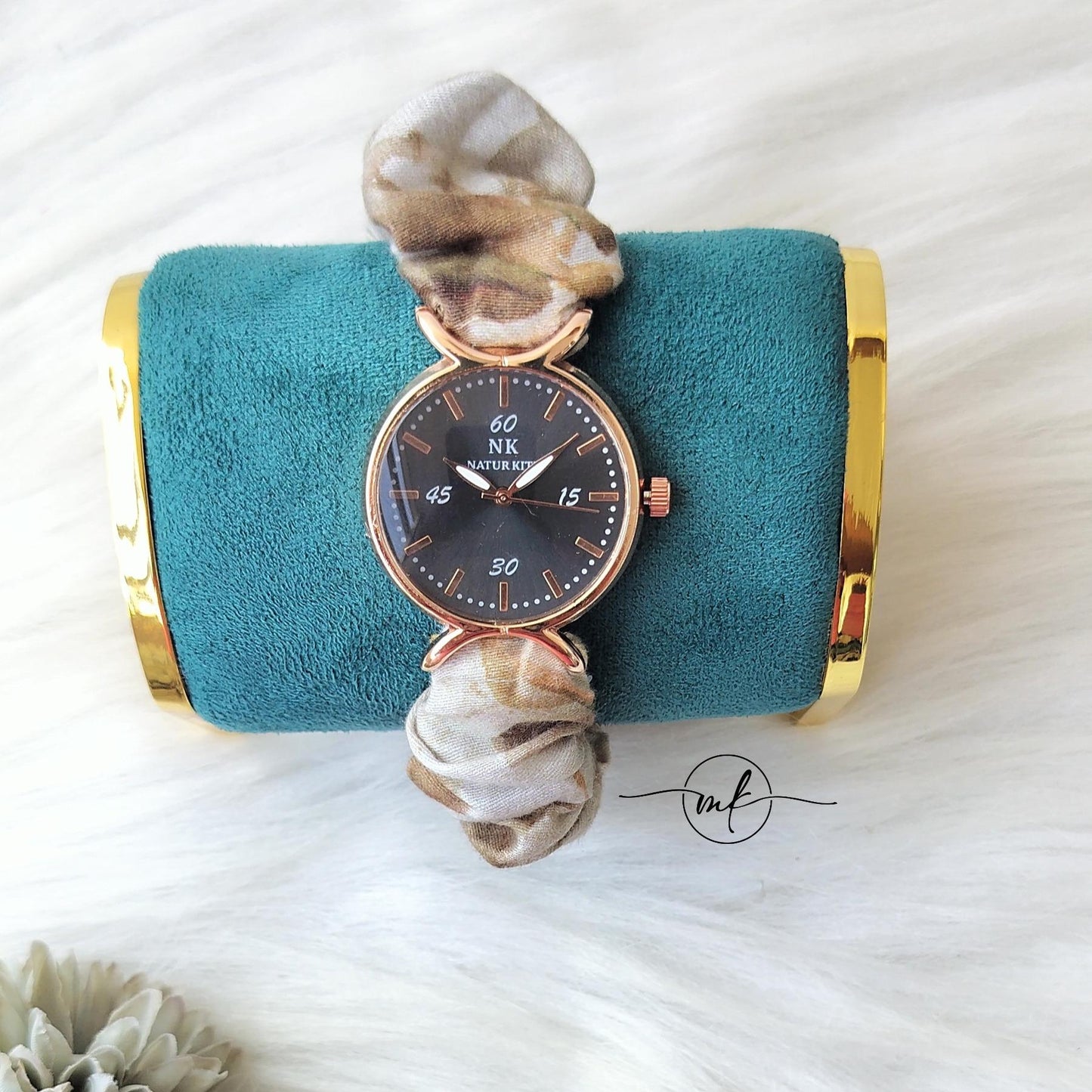 Light Green Multi-color Scrunchie Watch